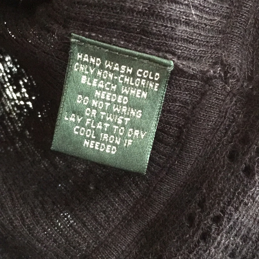 Lauren Ralph Lauren sweater. 100% Linen. Black. M - Picture 5 of 7